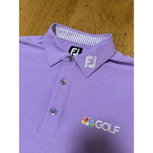 Footjoy Tour Issued Purple Nbc Sports Performance Polo Men's Size Large